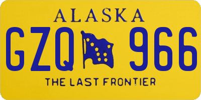 AK license plate GZQ966