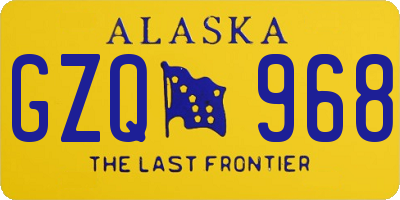 AK license plate GZQ968