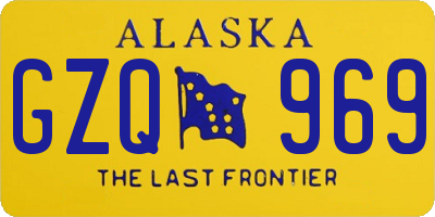 AK license plate GZQ969