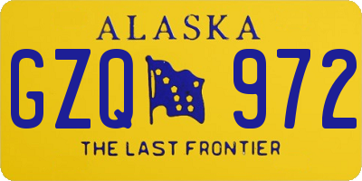 AK license plate GZQ972