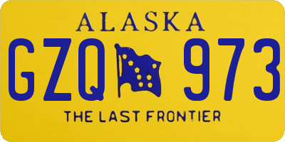 AK license plate GZQ973