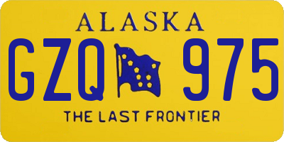 AK license plate GZQ975