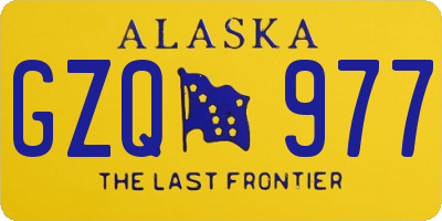 AK license plate GZQ977