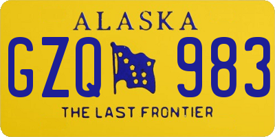 AK license plate GZQ983