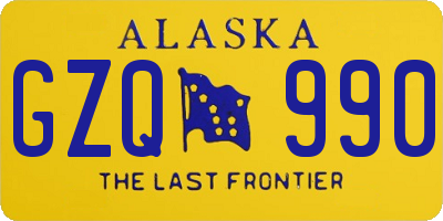 AK license plate GZQ990