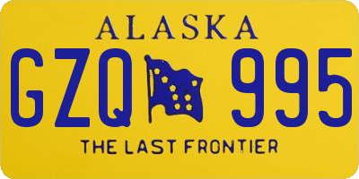 AK license plate GZQ995