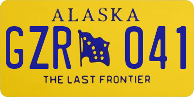 AK license plate GZR041