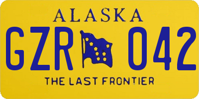 AK license plate GZR042