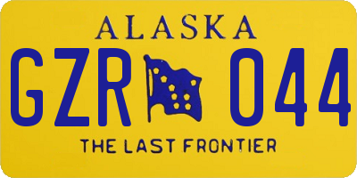 AK license plate GZR044