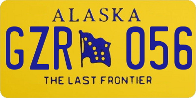 AK license plate GZR056