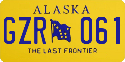 AK license plate GZR061