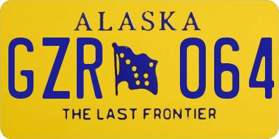 AK license plate GZR064