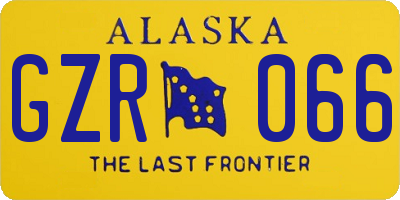 AK license plate GZR066