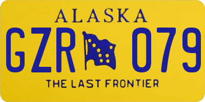 AK license plate GZR079