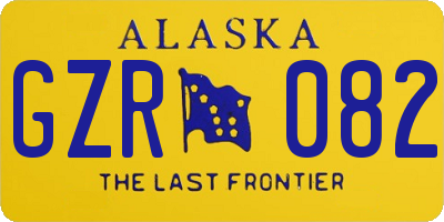 AK license plate GZR082