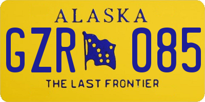 AK license plate GZR085