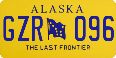 AK license plate GZR096