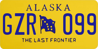 AK license plate GZR099