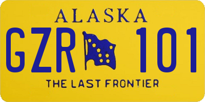 AK license plate GZR101