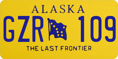 AK license plate GZR109