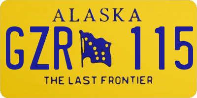 AK license plate GZR115