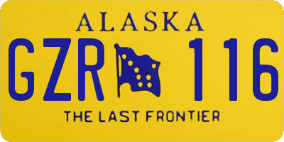 AK license plate GZR116