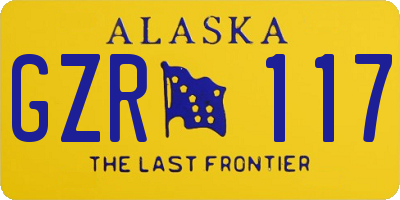 AK license plate GZR117