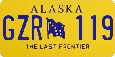 AK license plate GZR119