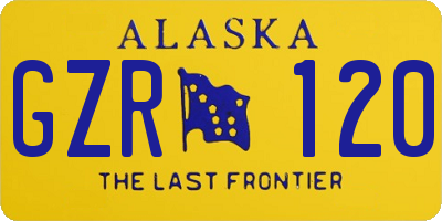 AK license plate GZR120