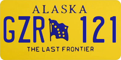 AK license plate GZR121