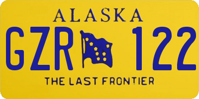 AK license plate GZR122