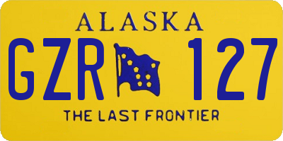 AK license plate GZR127