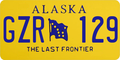 AK license plate GZR129