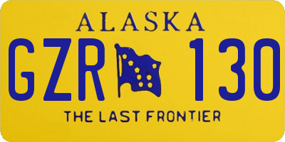 AK license plate GZR130