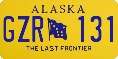 AK license plate GZR131