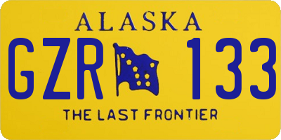 AK license plate GZR133