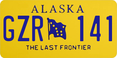 AK license plate GZR141