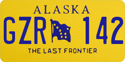 AK license plate GZR142