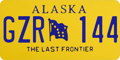 AK license plate GZR144