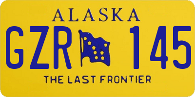 AK license plate GZR145