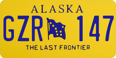 AK license plate GZR147