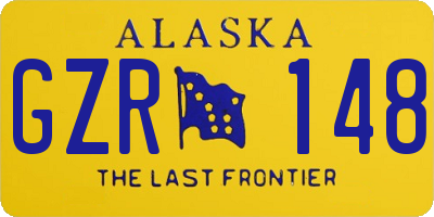 AK license plate GZR148