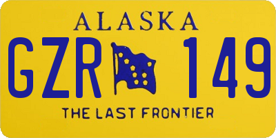 AK license plate GZR149