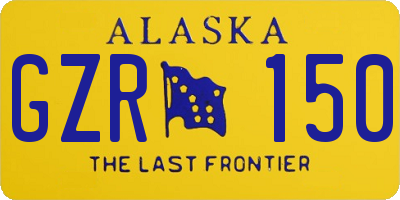 AK license plate GZR150