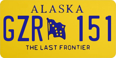 AK license plate GZR151