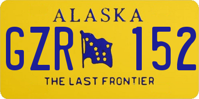 AK license plate GZR152