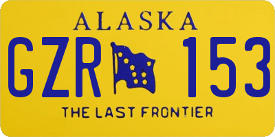 AK license plate GZR153