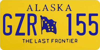 AK license plate GZR155