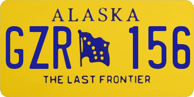 AK license plate GZR156