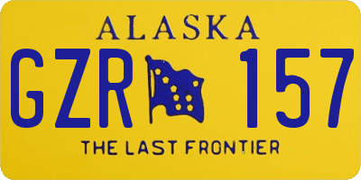 AK license plate GZR157